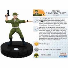 The Incredible HULK Heroclix figure #029 Rare General Thunderbolt Ross