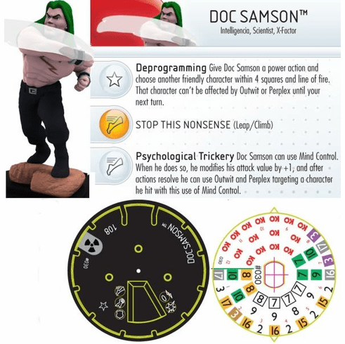 The Incredible HULK Heroclix figure #030 Rare Doc Samson