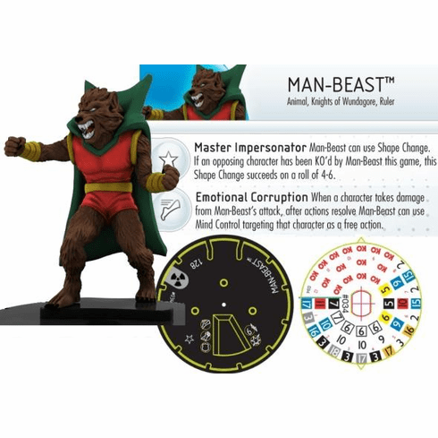 The Incredible HULK Heroclix figure #034 Rare Man-Beast