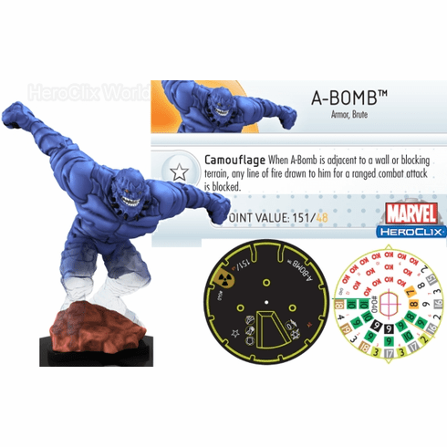 The Incredible HULK Heroclix figure #040 Super Rare A-Bomb