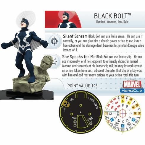 The Incredible HULK Heroclix figure #042 Super Rare Black Bolt