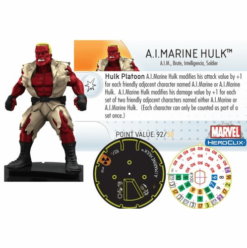 The Incredible HULK Heroclix figure #100 Buy it by the Brick A.I.Marine Hulk