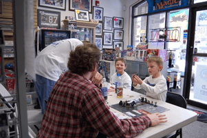 The next generation of gamers getting in on the action...