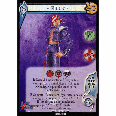 UFS SNK Billy Foil Promo Card