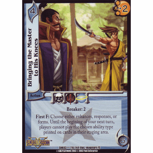 UFS SNK Cutting Edge Bringing the Master to His Knees Starter Rare Card