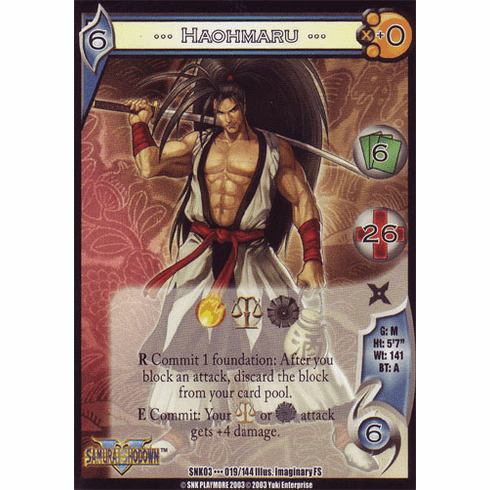 UFS SNK Cutting Edge Haohmaru Starter Rare Card
