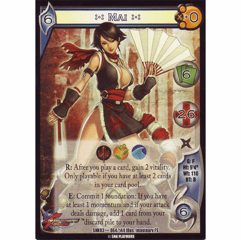 UFS SNK Cutting Edge Mai Starter Rare Card