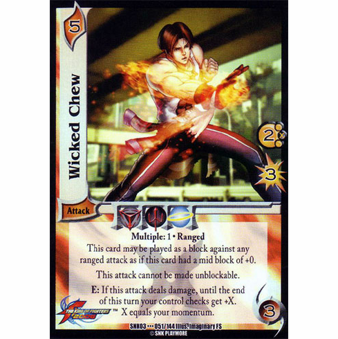 UFS SNK Cutting Edge Wicked Chew Rare Card