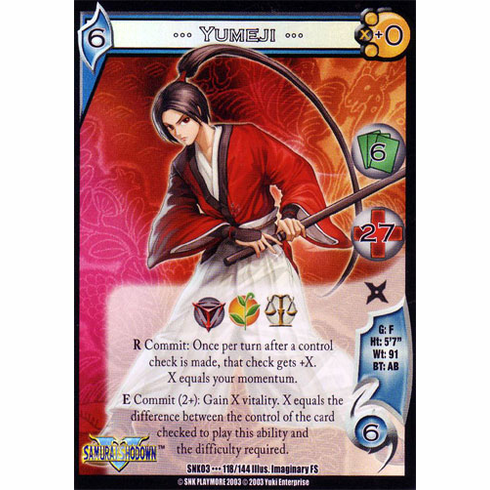UFS SNK Cutting Edge Yumeji Rare Card