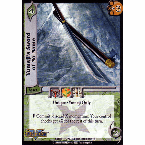 UFS SNK Cutting Edge Yumeji's Sword of No Name Ultra Rare Card