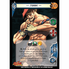 UFS Street Fighter Adon Foil Promo Character Card x 4