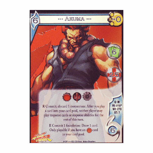 UFS Street Fighter Akuma Foil Promo Character Card x 4