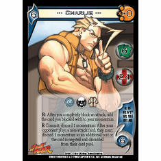 UFS Street Fighter Charlie Foil Promo Character Card