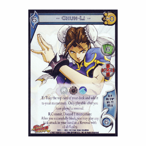 UFS Street Fighter Chun-Li Foil Promo Character Card