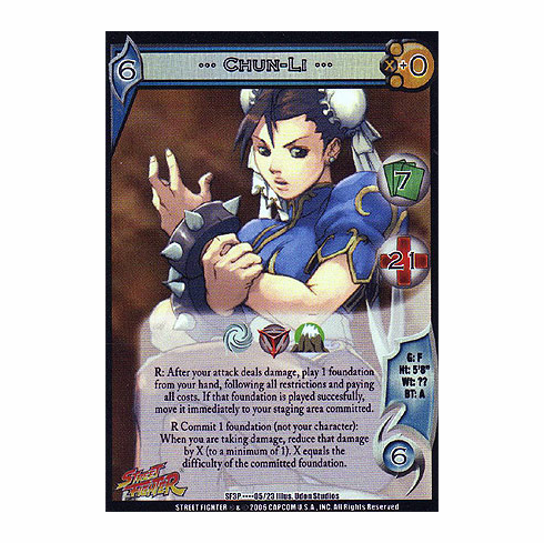 UFS Street Fighter Chun-Li Foil Promo Character Card