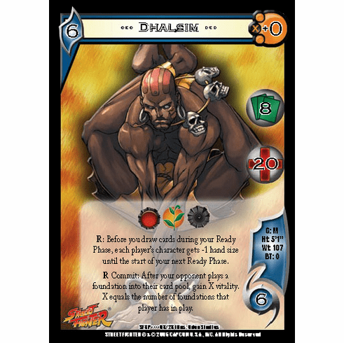 UFS Street Fighter Dhalsim Foil Promo Character Card