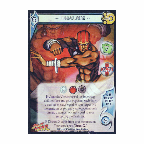 UFS Street Fighter Dhalsim Foil Promo Character Card