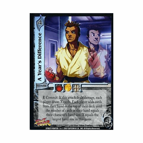 UFS Street Fighter Domination A Year's Difference Rare Card