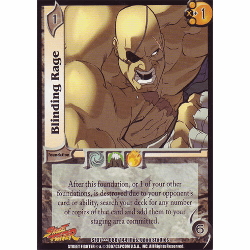 UFS Street Fighter Domination Blinding Rage Rare Card
