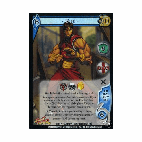 UFS Street Fighter Domination Guy Rare Card