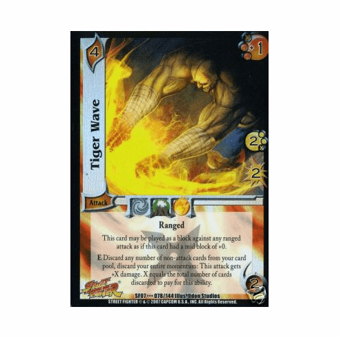UFS Street Fighter Domination Tiger Wave Rare Card