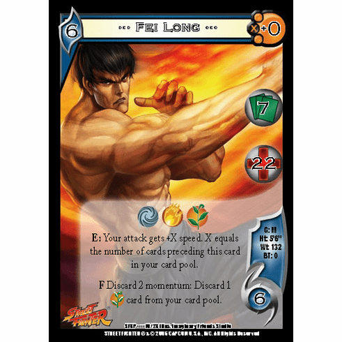 UFS Street Fighter Fei Long Foil Promo Character Card