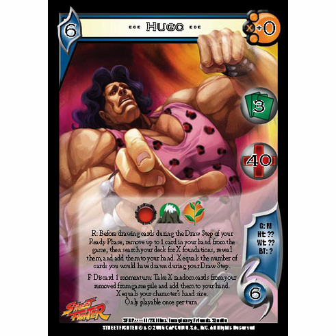 UFS Street Fighter Hugo Foil Promo Character Card