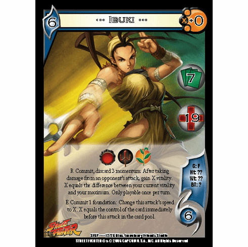 UFS Street Fighter Ibuki Foil Promo Character Card