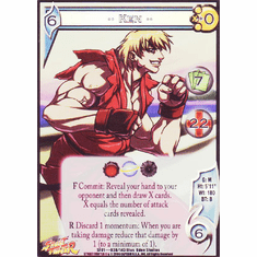 UFS Street Fighter Ken Foil Promo Character Card