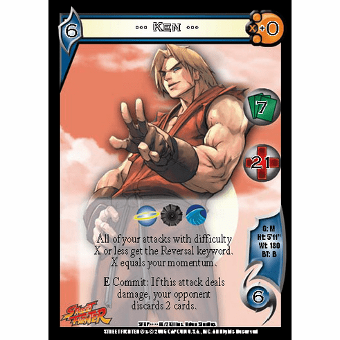 UFS Street Fighter Ken Foil Promo Character Card