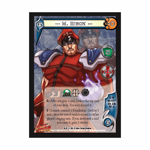 UFS Street Fighter M. Bison Foil Promo Character Card