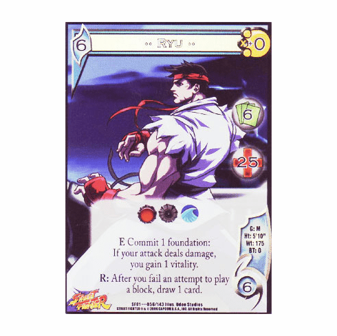 UFS Street Fighter Ryu Foil Promo Character Card