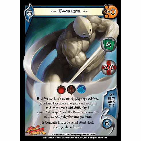 UFS Street Fighter Twelve Foil Promo Character Card