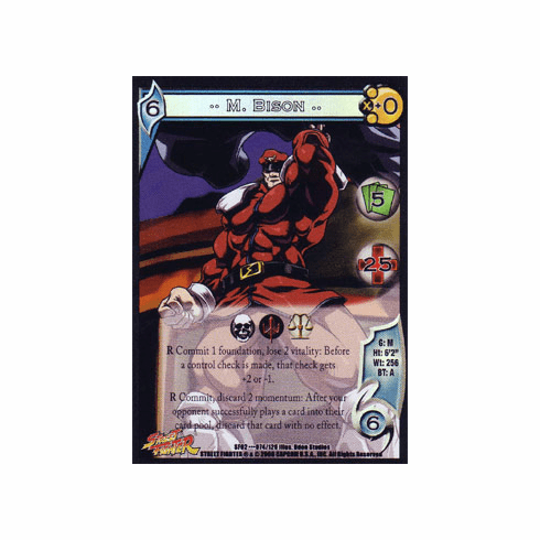 UFS Street Fighter World Warriors M.Bison FOIL Single Card
