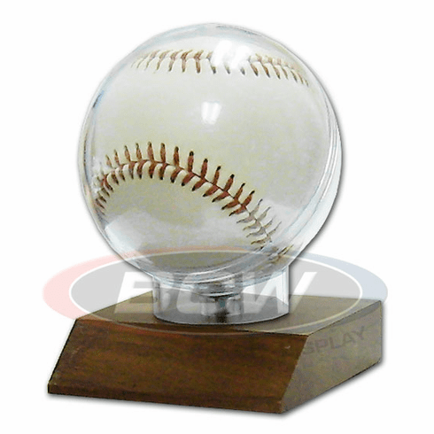 WOOD BASE BASEBALL HOLDER