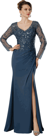 Annabelle <br> (Fall 2026) <br> A8003 <br> <br> Charcoal <br> 10 12 14 16 18 20 22 24 <br> 1 Piece Gown
