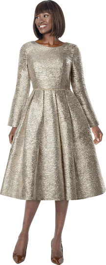 Annabelle <br> (Fall 2026) <br> A8009 <br> <br> Gold <br> 10 12 14 16 18 20 22 24 <br> 1 Piece Dress