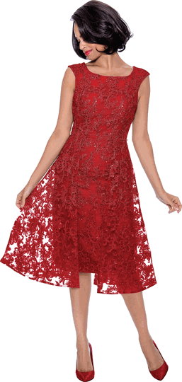 Annabelle <br> (Fall 2026) <br> A8727-RE <br> <br> Red  <br>  White  <br>  Black <br> 10 12 14 16 18 20 22 24 <br> 1 Piece Dress