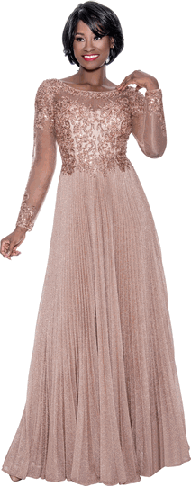 Annabelle <br> (Fall 2026) <br> A8870 <br> <br> Rose  <br>  Silver  <br>  Navy  <br>  Green  <br>  Black  <br>  Burgundy <br> 10 12 14 16 18 20 22 24 <br> 1 Piece Gown