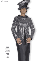 Aussie Austin <br> (Fall & Winter 2025) <br> AA5919-Si <br> <br> Silver <br> 8 10 12 14 16 18 20 22 24 26<br><br>Jacket/Dress <br> Twill Satin/Sequin