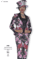 Aussie Austin <br> (Fall & Winter 2025) <br> AA6105 <br> <br> Black  <br>   White <br> 8 10 12 14 16 18 20 22 24 26<br><br>Jacket/Pant/Camisole <br> Printed Crepe De Chin/Sequin
