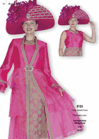 Aussie Austin <br> (Fall & Winter 2025) <br> AA6153 <br> <br> Fuchsia/Gold  <br>   White/Gold <br> 8 10 12 14 16 18 20 22 24 26<br><br>Long Jacket/Dress <br> Twill Satin/Lace