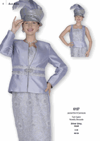 Aussie Austin <br> (Fall & Winter 2025) <br> AA6157 <br> <br> Silver-Grey  <br>   Gold <br> 8 10 12 14 16 18 20 22 24 26<br><br>Jacket/Skirt/Camisole <br> Twill Satin/Novelty Brocade