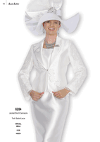 Aussie Austin <br> (Fall & Winter 2025) <br> AA6204 <br> <br> White  <br>   Mint <br> 8 10 12 14 16 18 20 22 24 26<br><br>Jacket/Skirt/Camisole <br> Twill Satin/Lace