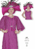 Aussie Austin <br> (Fall & Winter 2025) <br> AA6207 <br> <br> Fuchsia <br> 8 10 12 14 16 18 20 22 24 26<br><br>Jacket/Dress <br> Specialty Lace
