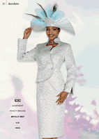 Aussie Austin <br> (Spring/Summer 2026) <br> AA6252 <br> <br> Metallic-Mint <br> 8 10 12 14 16 18 20 22 24 26<br><br>Jacket/Skirt <br> Novelty Brocade