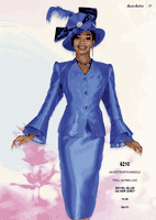 Aussie Austin <br> (Spring/Summer 2026) <br> AA6210 <br> <br> Royal-Blue  <br>  Silver-Gray <br> 14 16 18 20 22 24 26<br><br>Jacket/Skirt/Cami <br> Twill Satine/Lace