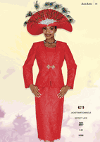 Aussie Austin <br> (Spring/Summer 2026) <br> AA6219 <br> <br> Red  <br>  Mint <br> 8 10 12 14 16 18 20 22 24 26<br><br>Jacket/Skirt/Cami <br> Novelty Lace