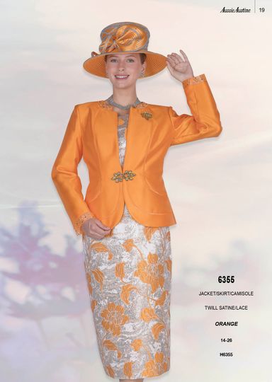 Aussie Austin <br> (Spring/Summer 2026) <br> AA6355 <br> <br> Black <br> 14 16 18 20 22 24 26<br><br>Jacket/Skirt/Cami <br> Twill Satine/Lace