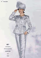 Aussie Austin <br> (Spring/Summer 2026) <br> AA5971 <br> <br> Silver-Print <br> 8 10 12 14 16 18 20 22 24 26<br><br>Jacket/Pants <br> Printed Twill Satine